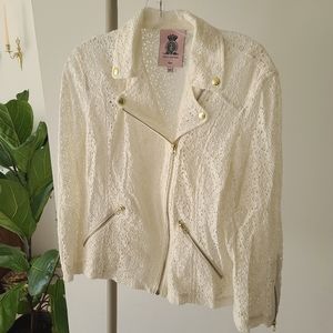 NWOT Juicy Couture Lace Moto Jacket